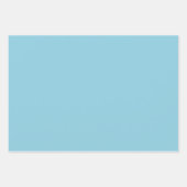 Feuille De Papier Cadeau Couleur solide clair d'hiver bleu (Devant 3)