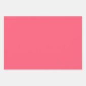 Feuille De Papier Cadeau Couleur solide de pastèque sauvage (Devant 3)