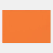 Feuille De Papier Cadeau Couleur solide de tigre orange (Devant)