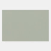 Feuille De Papier Cadeau Couleur solide Désert Sage (Devant 3)