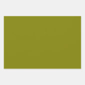 Feuille De Papier Cadeau Couleur solide d'olive (Devant 3)
