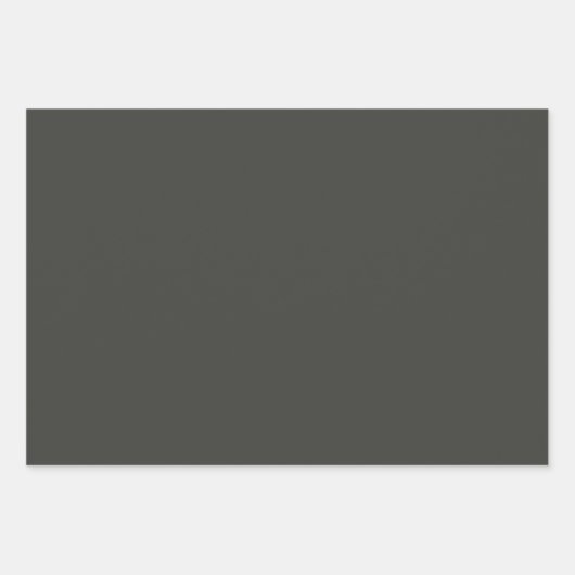 Feuille De Papier Cadeau Couleur solide d'olive noire (Devant)