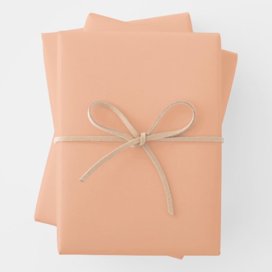 Feuille De Papier Cadeau Couleur solide Fuzz Peach (En situation)