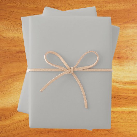 Feuille De Papier Cadeau Couleur solide gris clair