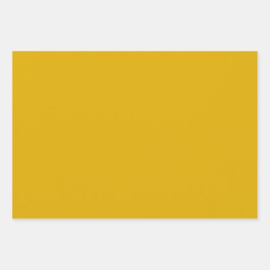 Feuille De Papier Cadeau Couleur solide jaune moutarde (Devant 2)