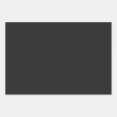 Feuille De Papier Cadeau Couleur solide noire Eerie (Devant 3)