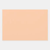 Feuille De Papier Cadeau Couleur solide profonde Peach (Devant 3)