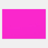 Feuille De Papier Cadeau Couleur solide rose chaud (Devant 3)