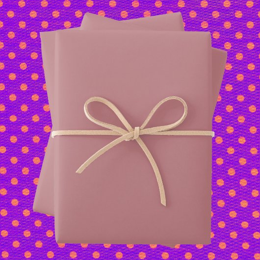 Feuille De Papier Cadeau Couleur solide Rose poussiéreux