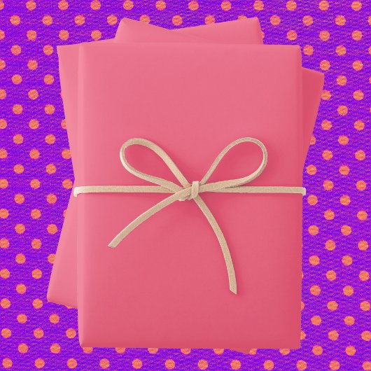 Feuille De Papier Cadeau Couleur solide rose rose