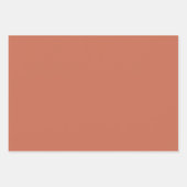 Feuille De Papier Cadeau Couleur solide rouge cuivre (Devant 2)