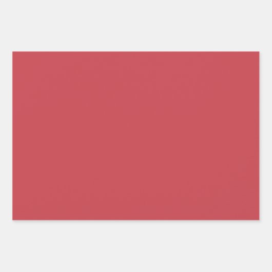 Feuille De Papier Cadeau Couleur solide rouge fraise (Devant 2)