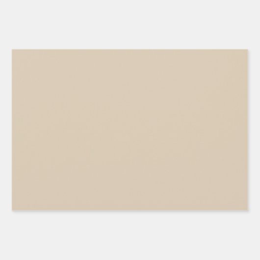 Feuille De Papier Cadeau Couleur solide Tan Plus Douce (Devant)