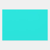 Feuille De Papier Cadeau Couleur solide turquoise brillante (Devant)
