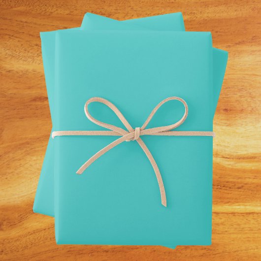 Feuille De Papier Cadeau Couleur solide turquoise moyenne