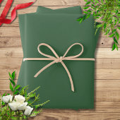 Feuille De Papier Cadeau Couleur solide vert chasseur | Classique | Élégant