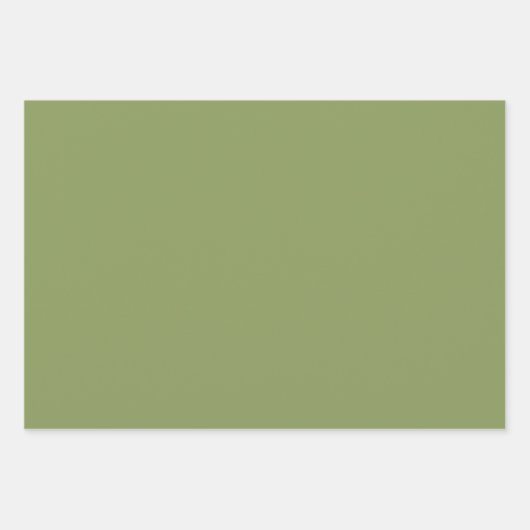 Feuille De Papier Cadeau Couleur solide vert mousse (Devant)
