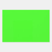 Feuille De Papier Cadeau Couleur solide verte néon (Devant 3)