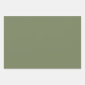Feuille De Papier Cadeau Couleur solide verte Sage (Devant)