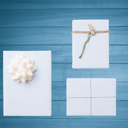 Feuille De Papier Cadeau Couleur uni bleu Alice