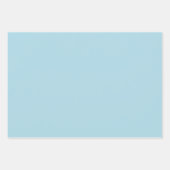 Feuille De Papier Cadeau Couleur uni bleu clair (Devant)