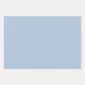 Feuille De Papier Cadeau Couleur uni bleu clair en acier (Devant)