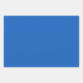 Feuille De Papier Cadeau Couleur uni bleu denim | Classique | Élégant (Devant 2)