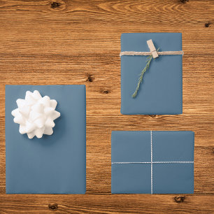 Feuille De Papier Cadeau Couleur uni bleu épais