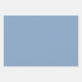 Feuille De Papier Cadeau Couleur uni bleu pastel bleu poussiéreux (Devant 2)