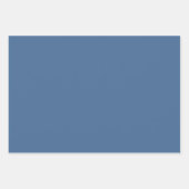 Feuille De Papier Cadeau Couleur uni bleu Queen (Devant)