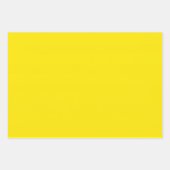 Feuille De Papier Cadeau Couleur uni jaune canari (Devant)