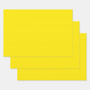 Feuille De Papier Cadeau Couleur uni jaune canari