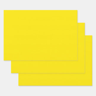 Feuille De Papier Cadeau Couleur uni jaune canari