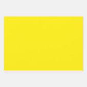 Feuille De Papier Cadeau Couleur uni jaune canari (Devant 2)