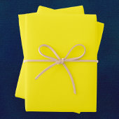 Feuille De Papier Cadeau Couleur uni jaune canari