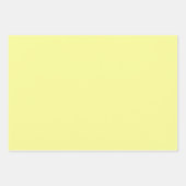 Feuille De Papier Cadeau Couleur uni jaune pastel (Devant 3)