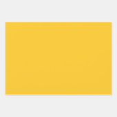 Feuille De Papier Cadeau Couleur uni jaune soleil (Devant 3)