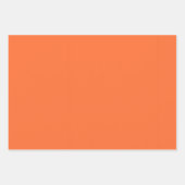 Feuille De Papier Cadeau Couleur vive orange brûlée (Devant)