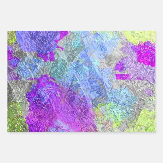 Feuille De Papier Cadeau Couleurs Abstraites 2 (Devant)