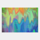 Feuille De Papier Cadeau Couleurs brûlantes (Devant)