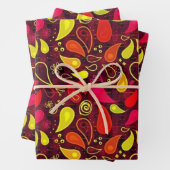 Feuille De Papier Cadeau Couleurs chili (En situation)