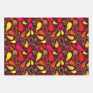 Feuille De Papier Cadeau Couleurs chili