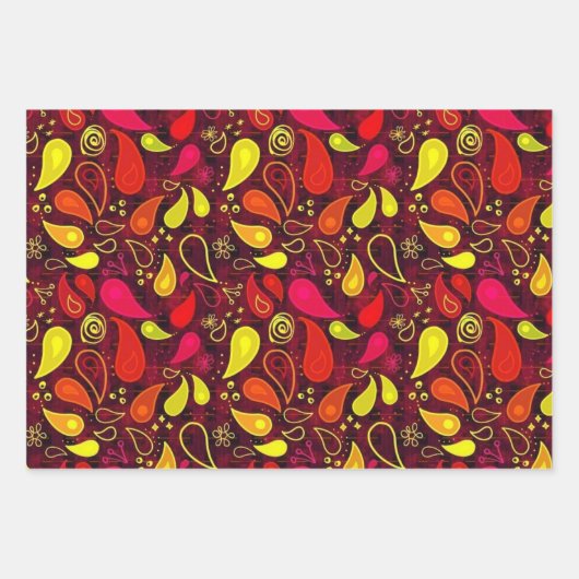 Feuille De Papier Cadeau Couleurs chili (Devant)