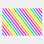 Feuille De Papier Cadeau Couleurs cool (Devant 3)