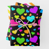 Feuille De Papier Cadeau Couleurs cool (En situation)