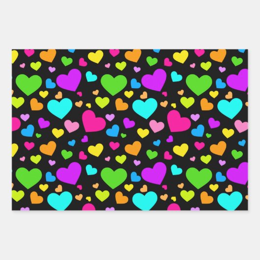 Feuille De Papier Cadeau Couleurs cool (Devant)