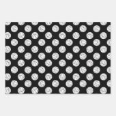 Feuille De Papier Cadeau Couleurs de l'équipe noire Maroon coordonnant voll (Devant 2)