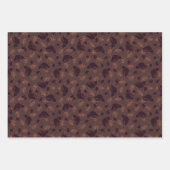 Feuille De Papier Cadeau Couleurs de Noël brun foncé sur (Devant)