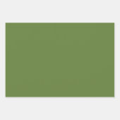 Feuille De Papier Cadeau Couleurs de Noël Rétro Solide Crème Rouge Vert (Devant)