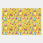 Feuille De Papier Cadeau Couleurs de Pâques (Devant 3)